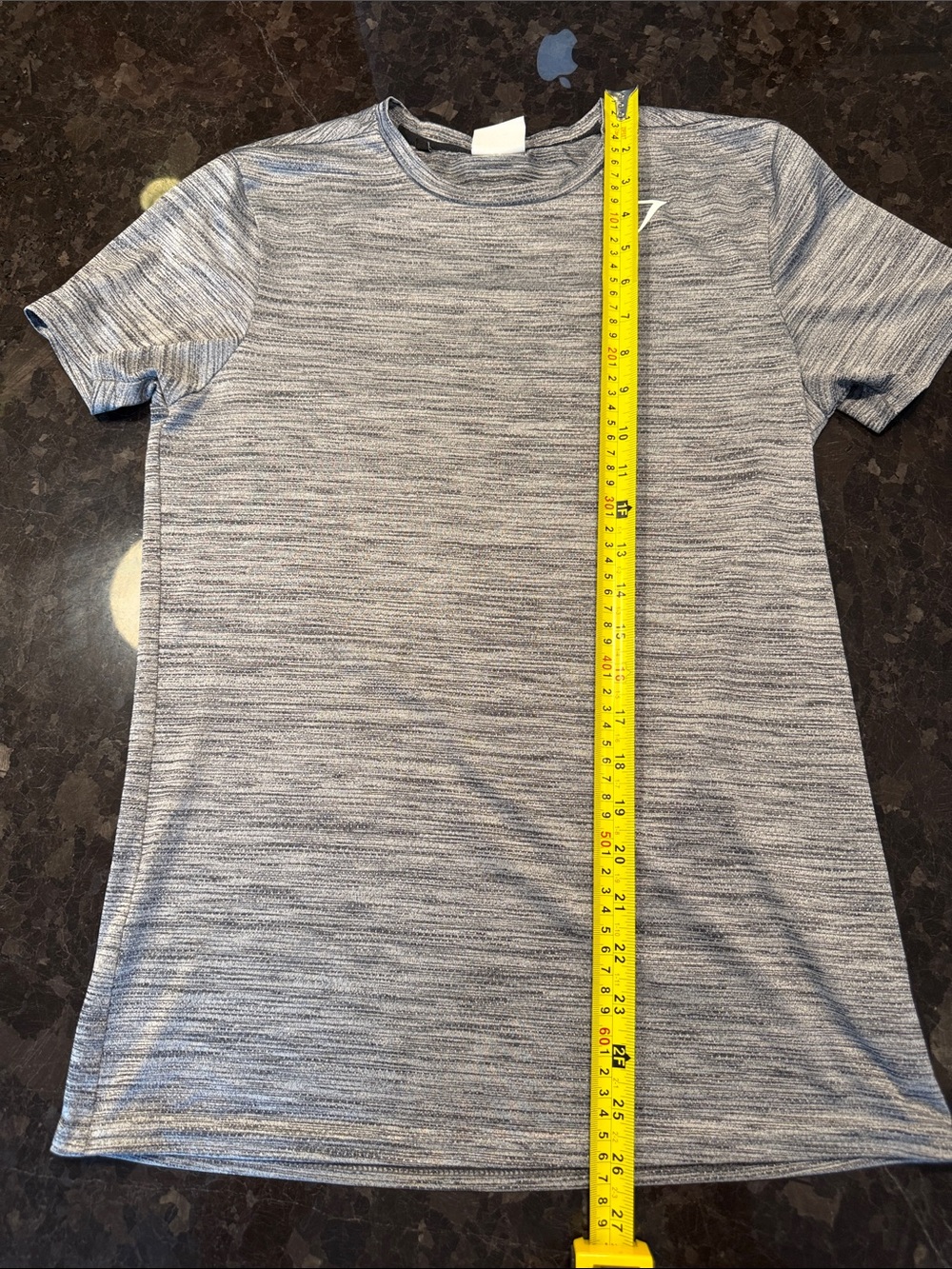 Gymshark Men's Heathered Light Gray Short Sleeve Tee